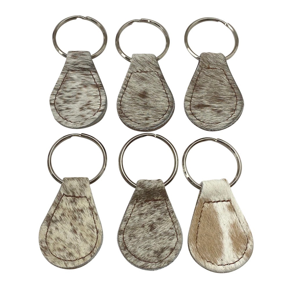 Raviani NWT Lot of 2 Hair on Cowhide Leather Keychains